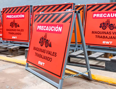 Cartel señaletica de construcción