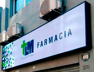 Cartel rectangular con lona front