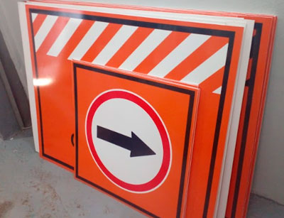 Señalética para señalización vial